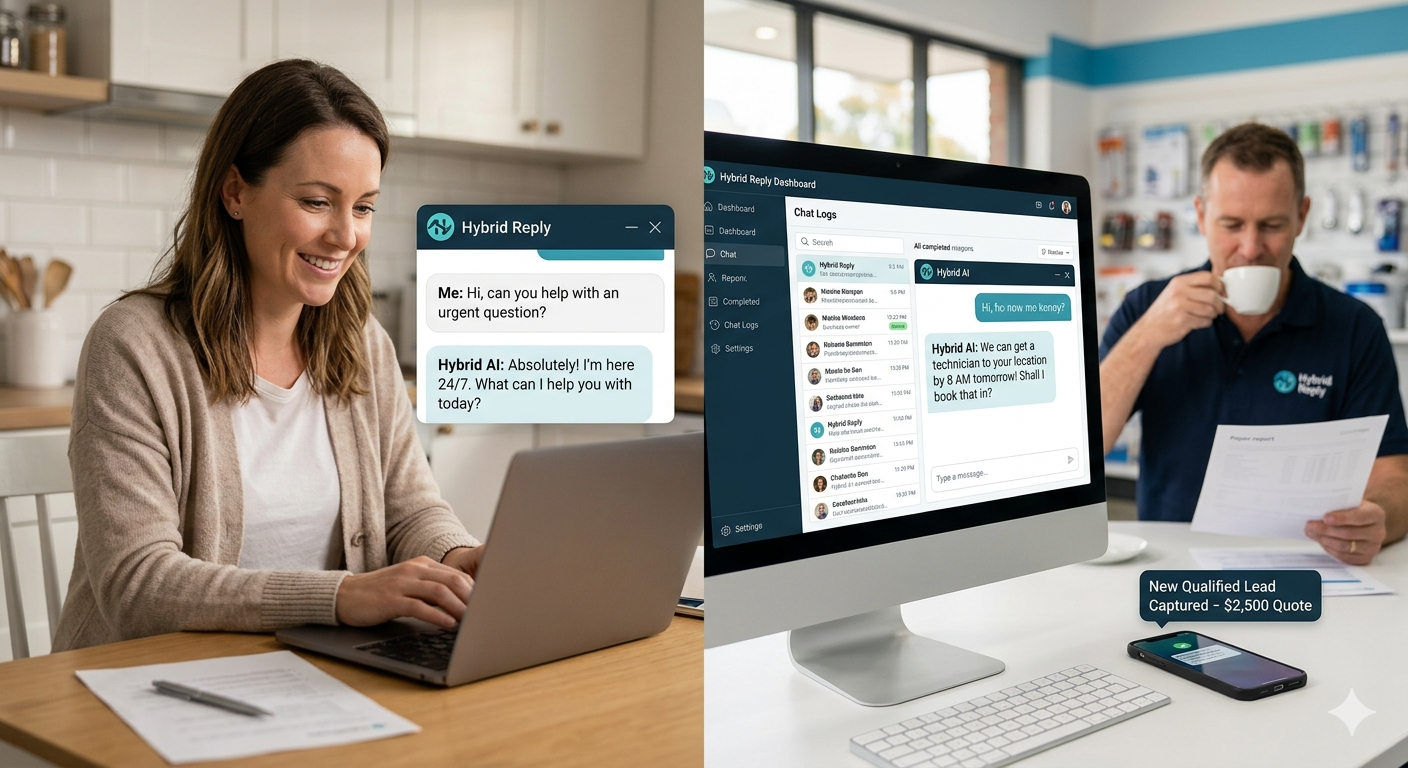 Website Chat Automation: Capture Leads While You Sleep | Hybrid Reply